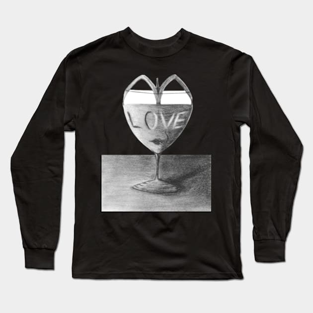 Glass of love Long Sleeve T-Shirt by sonigque